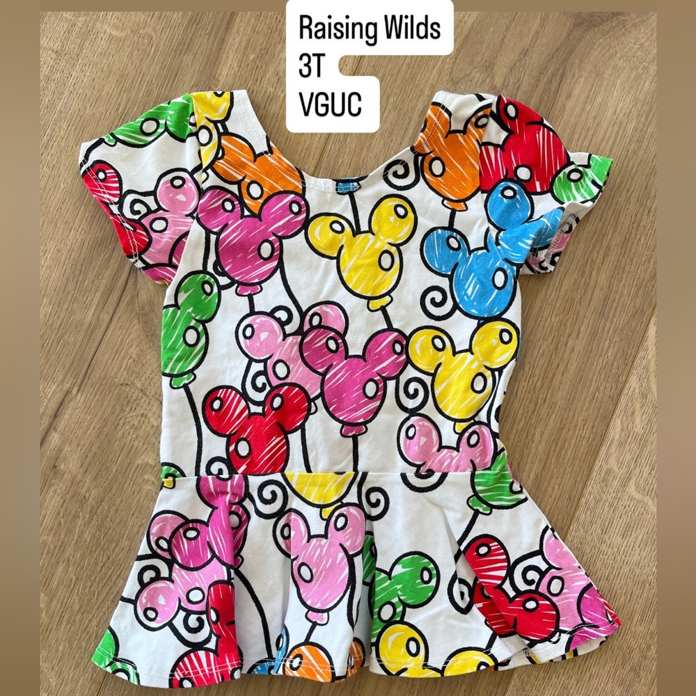 Raising Wilds 3T Peplum Disney Balloon Top